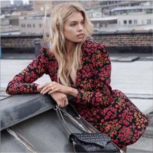 The Kooples Camellia Print Silk Dress